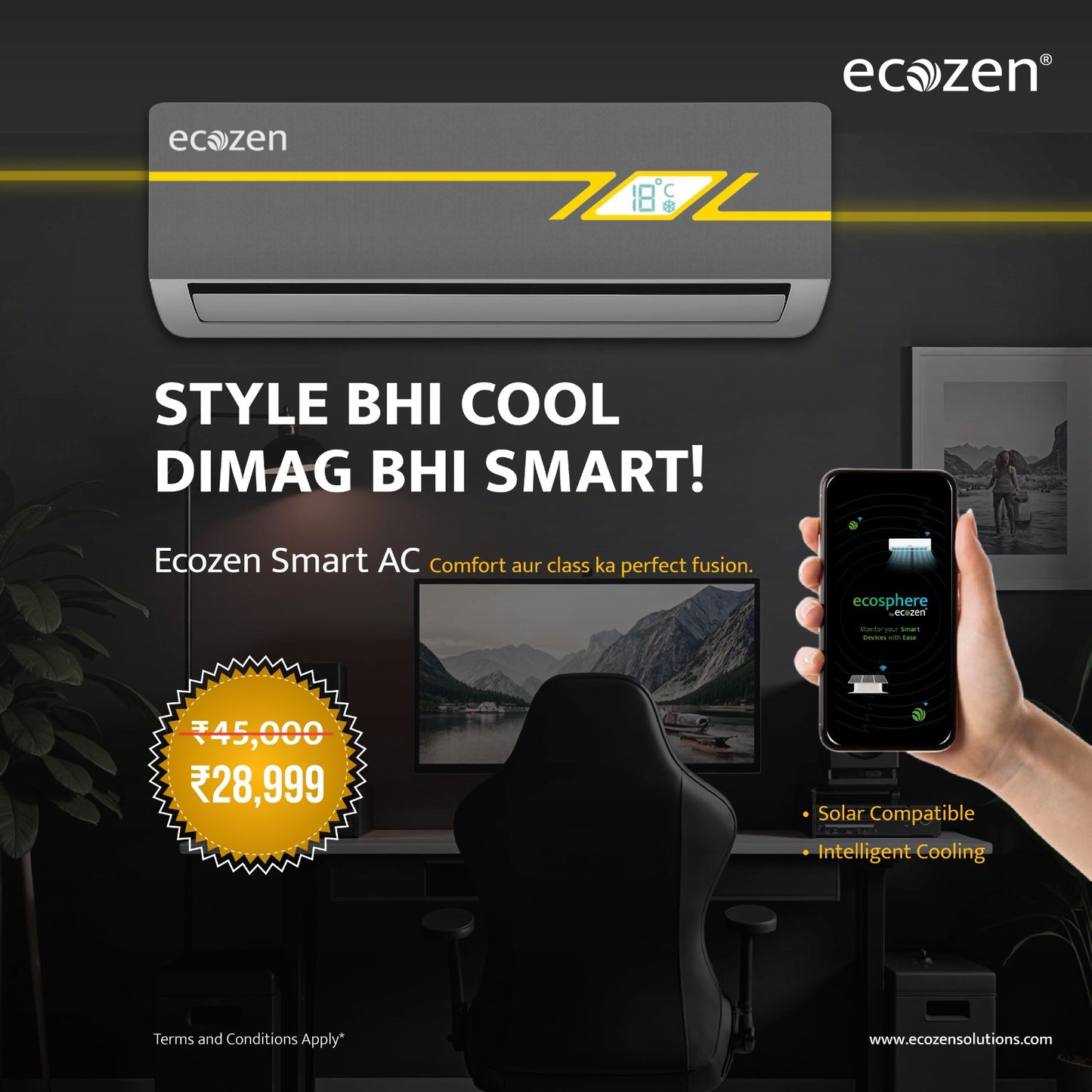 Ecozen Smart AC – 1.5 Ton Split AC
